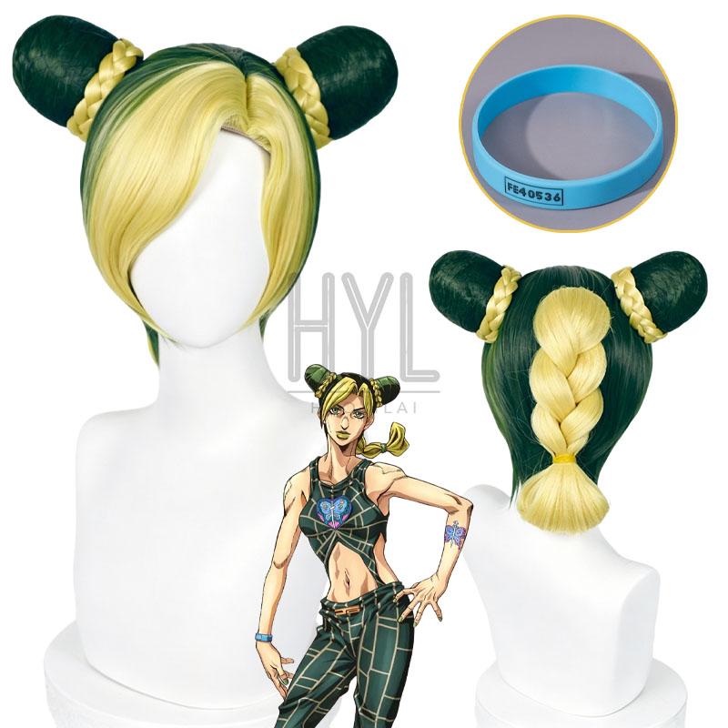 Men'S Yellow Accessories - Peluca de Cosplay de Anime JOJO