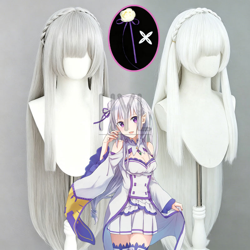 Men Accessories In Silver - Peluca de Cosplay de Anime Re:Zero