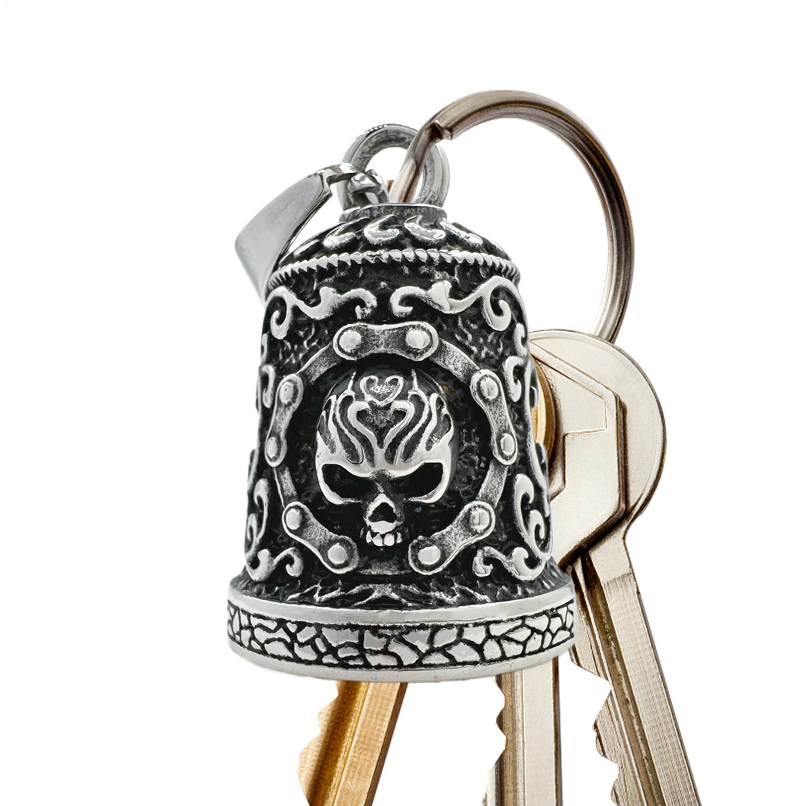 Men Accessories Chain - Campana de calavera para motocicleta, decoración