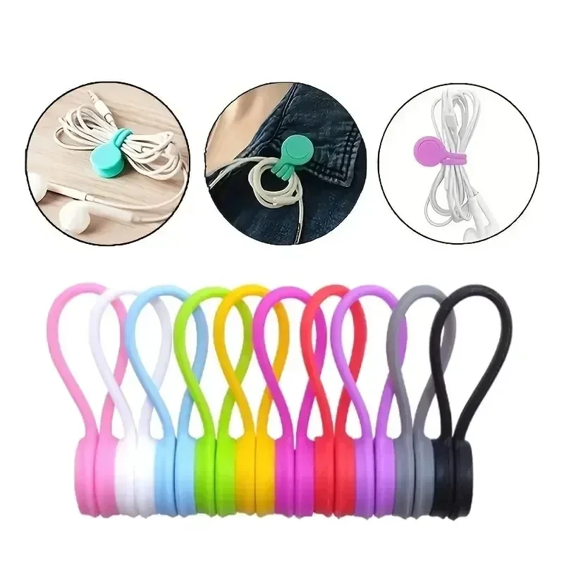 Tie Clip Set - 5/3/1PCS Abrazaderas magnéticas de silicona reutilizables