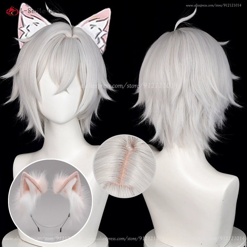 Men Accessories In Silver - Peluca de Cosplay ZZZ Seth Lowell