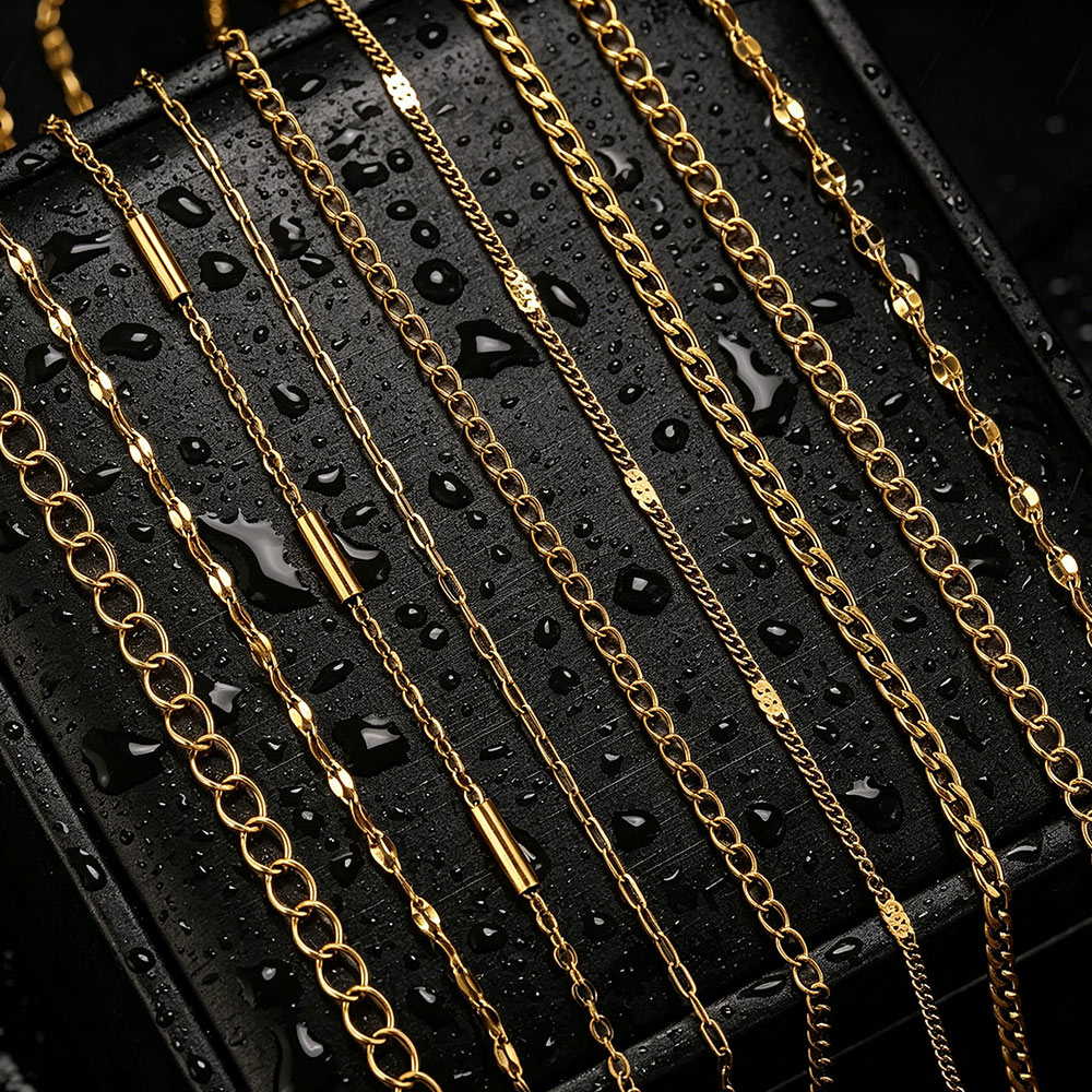 Men Accessories Chain - Cadenas largas cruzadas de acero inoxidable