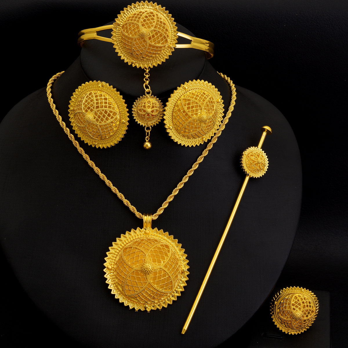 Men'S Accessories Dubai - Conjunto de joyería de Color dorado
