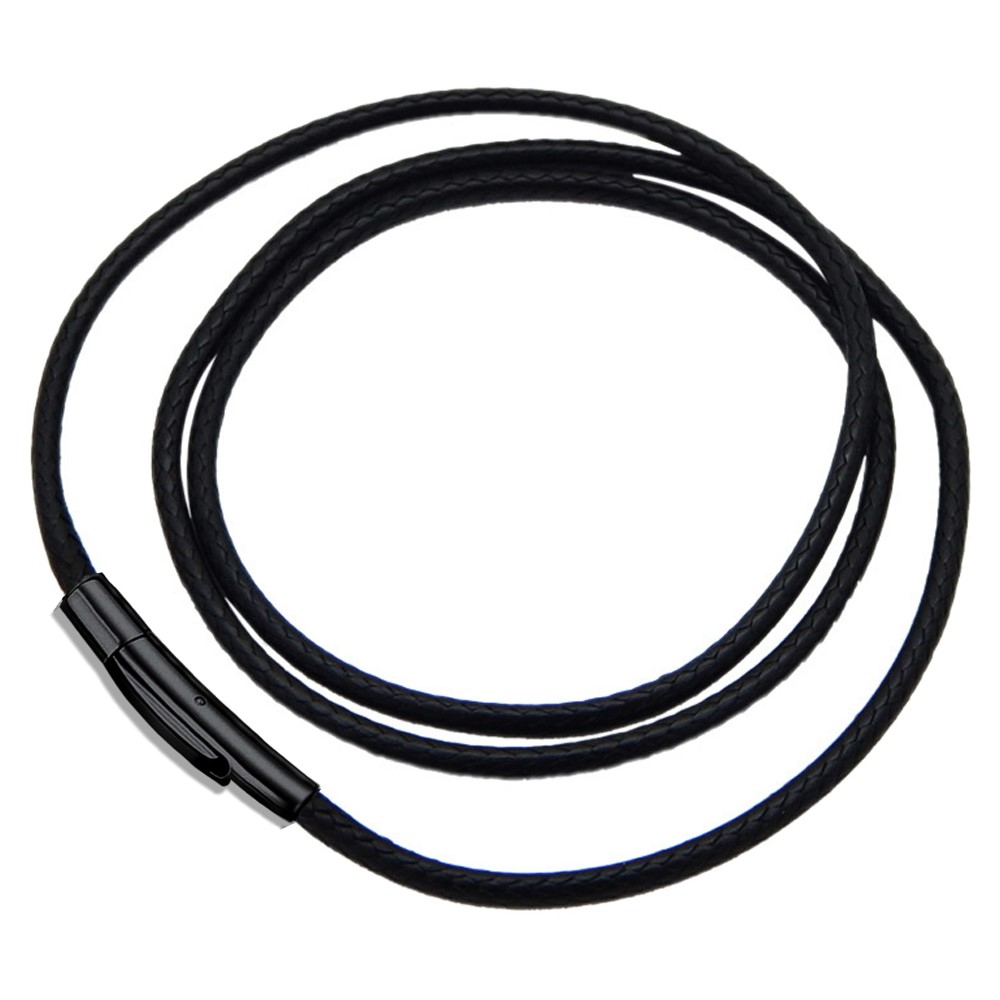 Men Accessories Chain - 2MM/3MM 45/50/60cm negro impermeable trenzado cordón