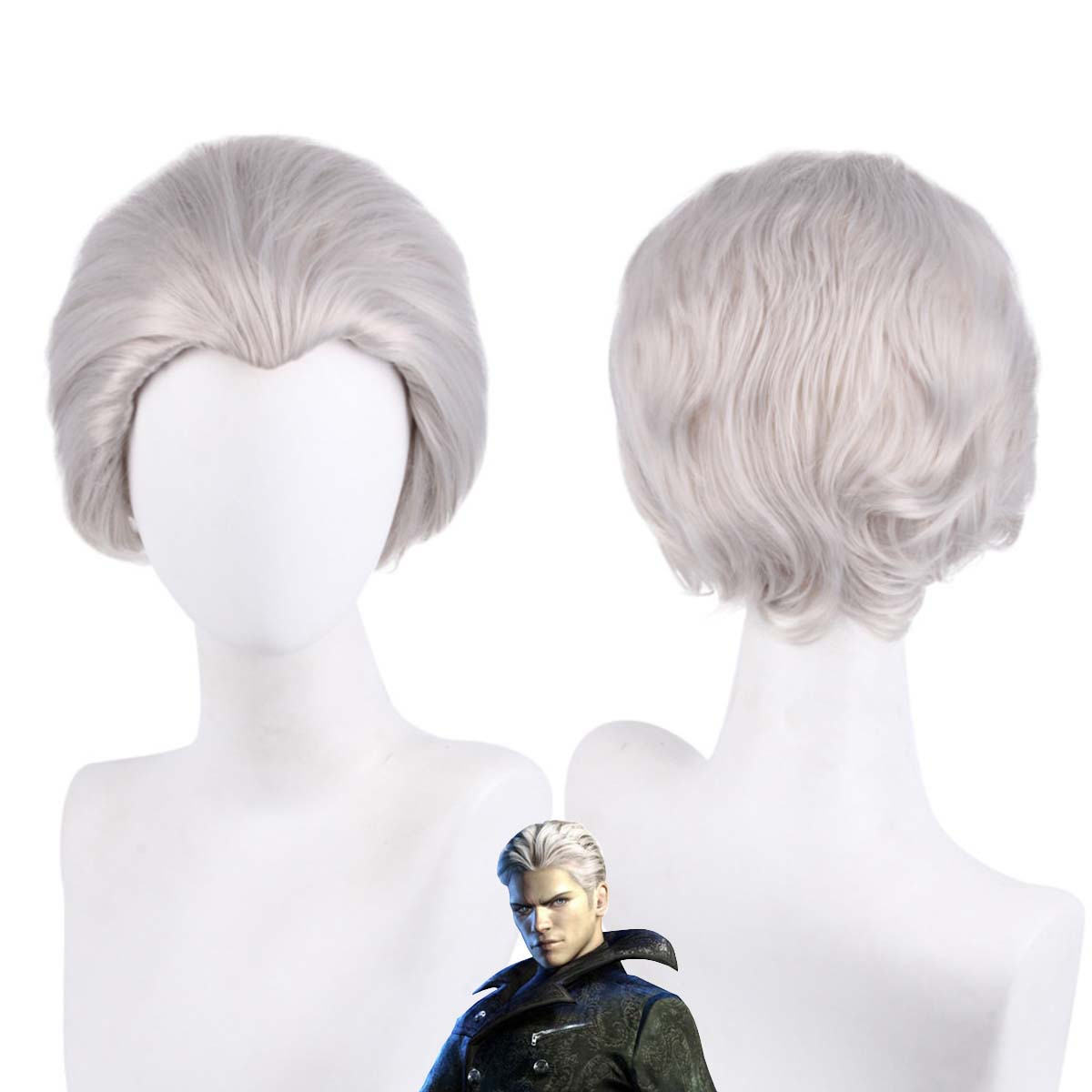 Men Accessories In Silver - Peluca de Cosplay de Vergil de