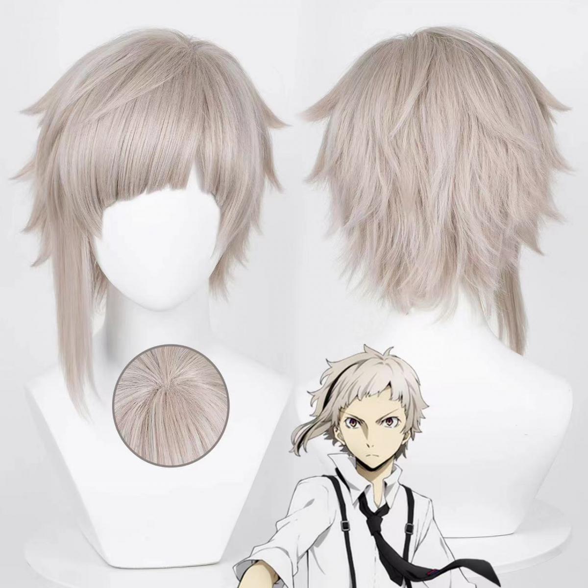 Peluca de cosplay de Nakajima  - Men Accessories In Silver reseña y precio