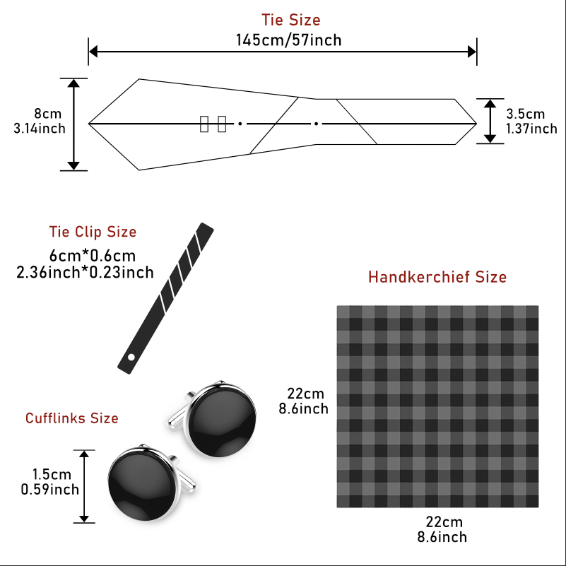 Conjunto de 4 Piezas de Corbat - Tie Clip Set reseña y precio