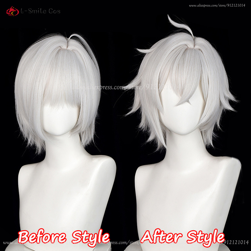 Peluca de Cosplay ZZZ Seth Low - Men Accessories In Silver reseña y precio