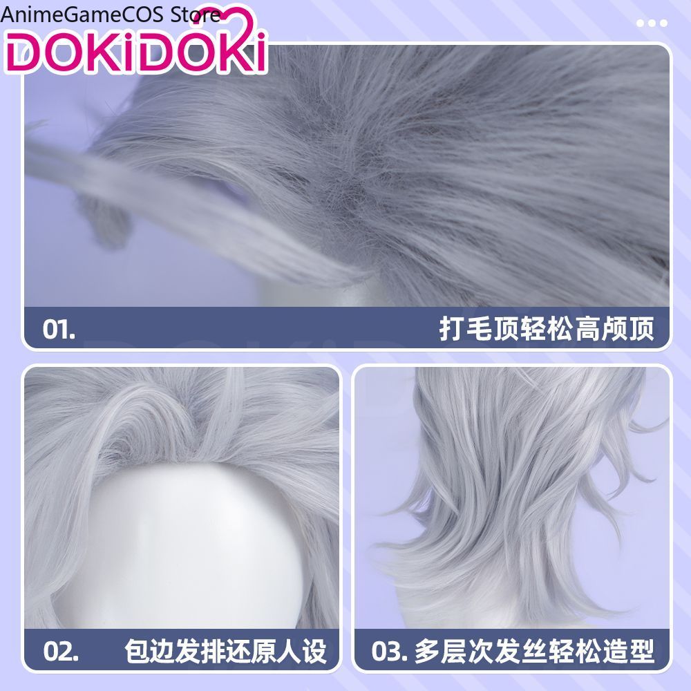 Peluca de Cosplay de Anime Rec - Men Accessories In Silver reseña y precio