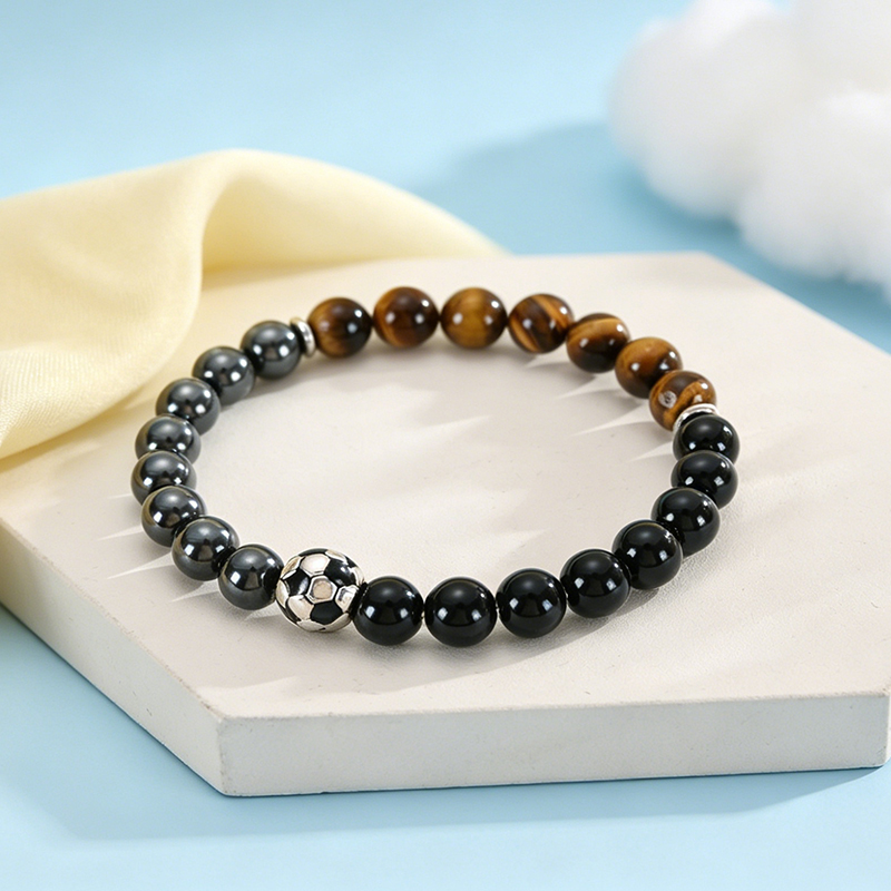 Pulsera de Fútbol de Obsidiana - Men'S Accessories Gift Ideas reseña y precio